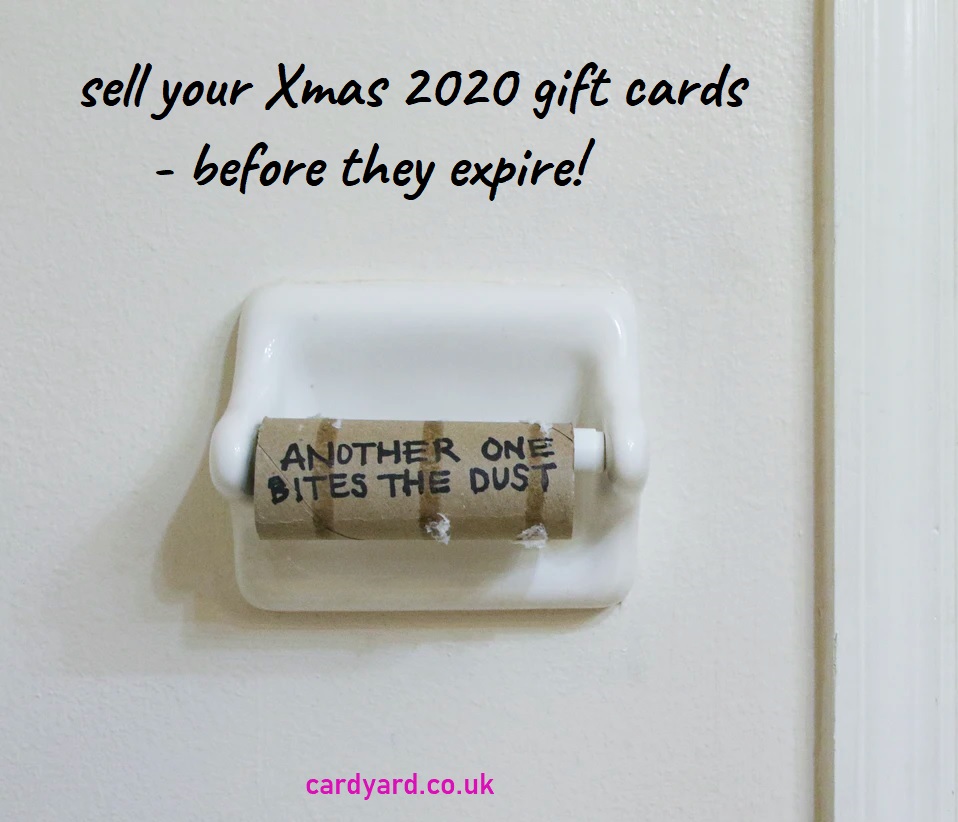 Sell your xmas 20 giftcards - before they expire! 